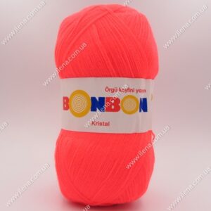 Пряжа Nako Bonbon Kristal неоновый коралл 98398