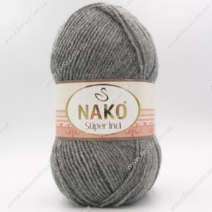 Пряжа Nako Super inci серый 194