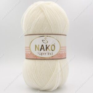 Пряжа Nako Super inci белый 208