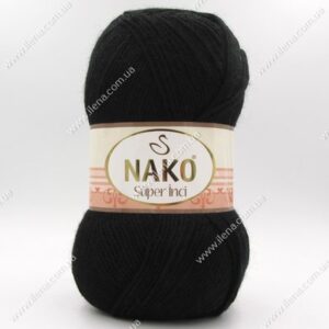 Пряжа Nako Super inci черный 217