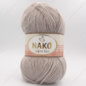 Пряжа Nako Super inci серо-бежевый 3079