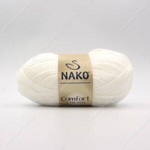 Пряжа Nako Comfort Stretch белый 208
