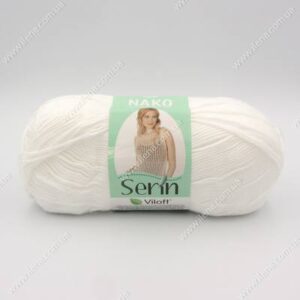 Пряжа Nako Serin Viloft белый 208