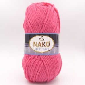 Пряжа Nako Sport Wool 1174 яскравий рожевий