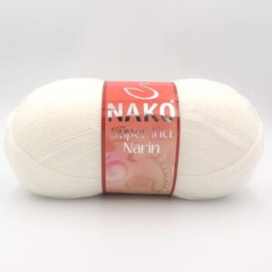Пряжа Nako Super inci Narin белый 208