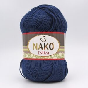 Пряжа Nako Estiva 6955 темно-синій