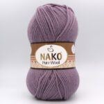 Пряжа Nako Pure Wool 10155 блідо-бузковий