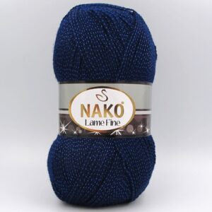 Пряжа Nako Lame Fine 148 темно-синий