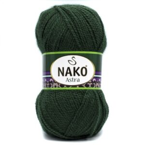 Пряжа Nako Astra 3601 темно-зеленый