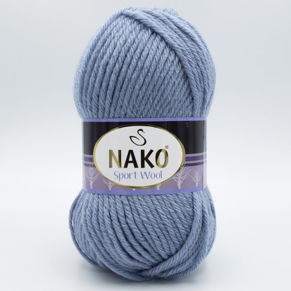 Пряжа Nako Sport Wool 11223 серо-голубой