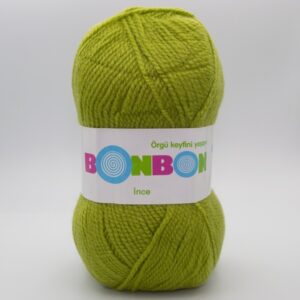 Пряжа Nako Bonbon Ince 98229 зелено-оливковий