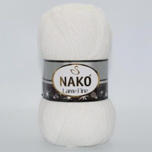 Пряжа Nako Lame Fine 208 білий