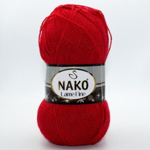 Пряжа Nako Lame Fine 251 червоний