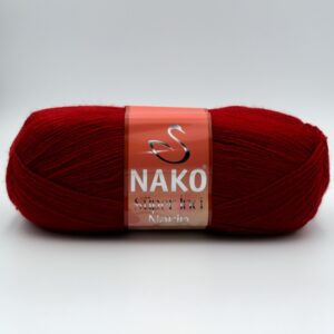 Пряжа Nako Super inci Narin 1175 темно-красный