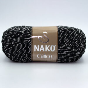 Пряжа Nako Calico 21301 черно-белый