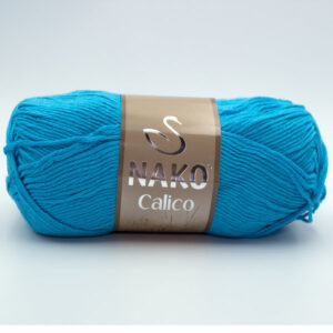 Пряжа Nako Calico 3792 голубая бирюза