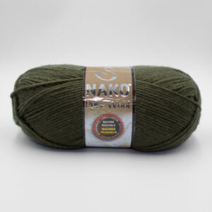 Пряжа Nako Pure Wool 10728 хаки