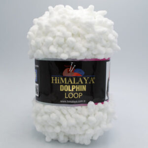 Пряжа плюшева Himalaya Dolphin Loop 112-01 білий