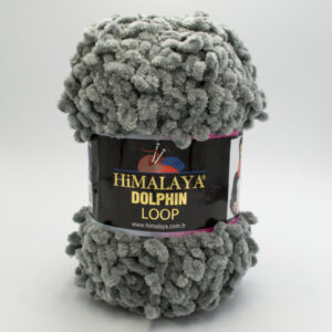 Пряжа плюшевая Himalaya Dolphin Loop 112-18 темно-серый