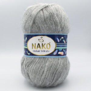 Пряжа Nako Mohair Delicate 6128 (195) светло-серый