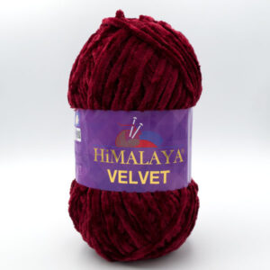 Пряжа плюшева Himalaya Velvet 90022 бордо