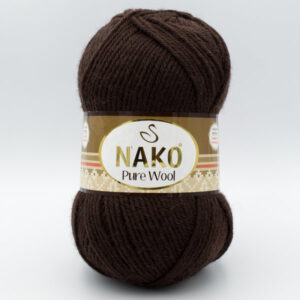 Пряжа Nako Pure Wool 282 шоколад