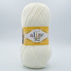 Пряжа Alize Cotton Gold Plus 62 молочний