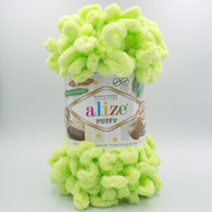 Пряжа Alize Puffy 41 яркий салатовый
