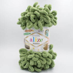 Пряжа Alize Puffy 485 зелений