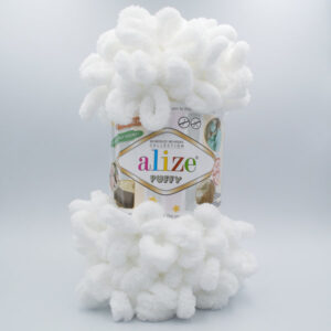 Пряжа Alize Puffy 55 білий
