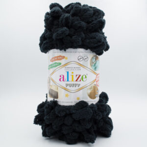 Пряжа Alize Puffy 60 чорний