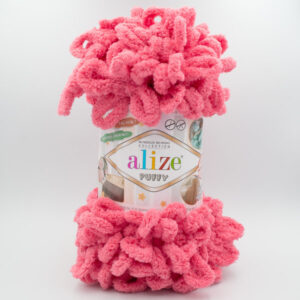 Пряжа Alize Puffy 619 коралловый