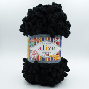 Пряжа Alize Puffy FINE 60 чорний