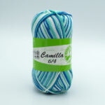 Пряжа Madame Tricote Camilla 5337 білий-синій-бірюза