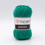 Пряжа YarnArt Begonia 6334 зеленая бирюза