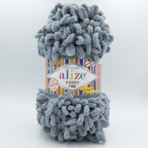 Пряжа Alize Puffy FINE 343 сірий