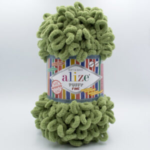 Пряжа Alize Puffy FINE 485 зелений