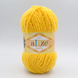 Пряжа Alize Softy 216 яскравий жовтий