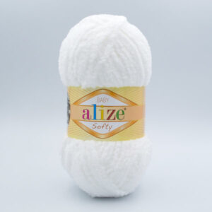 Пряжа Alize Softy 450 молочно-білий