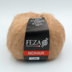 Пряжа Feza Mohair 2495 кофе с молоком