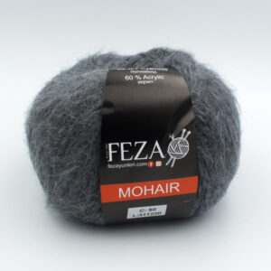 Пряжа Feza Mohair 50 темно-серый