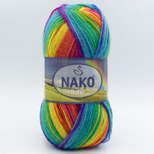 Пряжа Nako Boho 82443 Rainbow