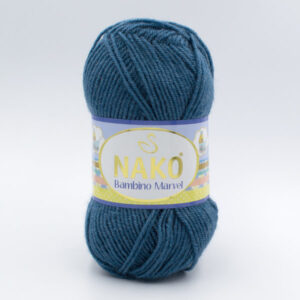 Пряжа Nako Baby Marvel 9038 (185) темно-блакитний джинс