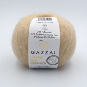 Пряжа Gazzal Super Kid Mohair 64404 бежевий