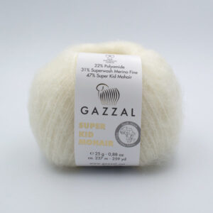 Пряжа Gazzal Super Kid Mohair 64414 молочний
