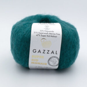 Пряжа Gazzal Super Kid Mohair 64418 темно-зелений