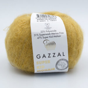 Пряжа Gazzal Super Kid Mohair 64423 гірчичний