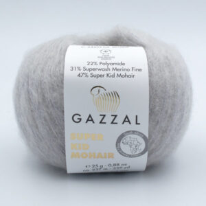 Пряжа Gazzal Super Kid Mohair 64435 сірий
