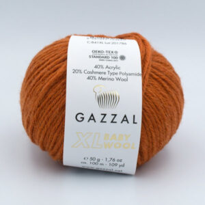 Пряжа Gazzal Baby Wool XL рыжий 841XL