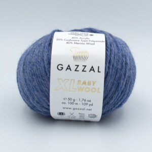 Пряжа Gazzal Baby Wool XL голубой джинс 844XL
